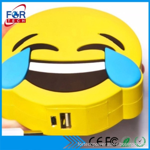 Custom logo unicorn cartoon cute Emoji power bank with 2600 mAh,free sample for test